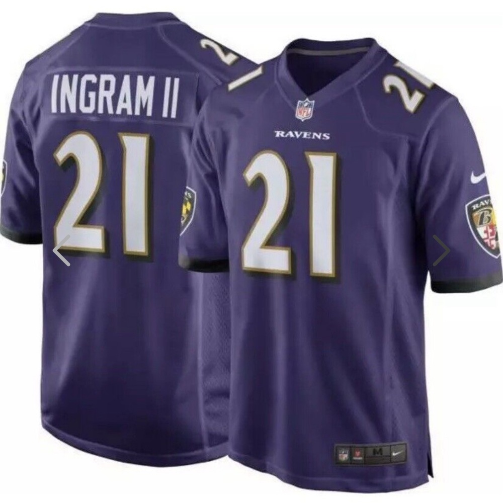 Nike NFL Baltimore Ravens Mark Ingram #21 Purple XL Jersey
